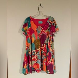 Judith March Colorful Abstract Print Dress